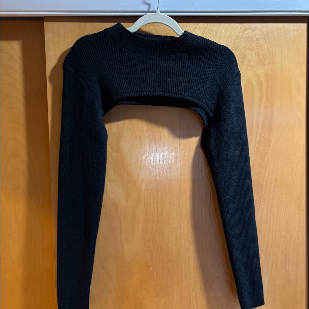Black Sweater Bolero Shrug